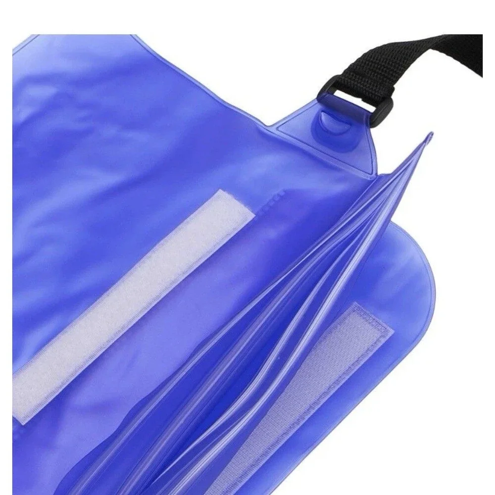 Waterproof Pouch for Phone with Pocket Fanny Pack with Waist Strap Blue